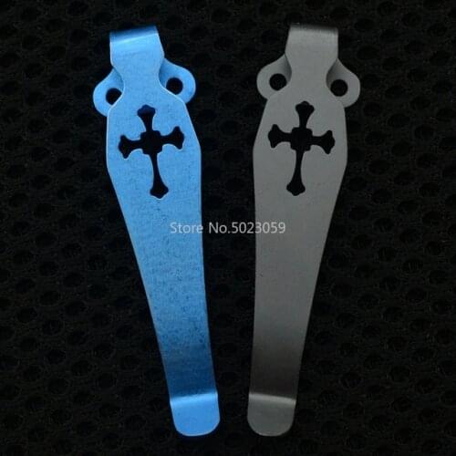 TC4 Titanium Pocket Knife Clip EDC Belt Flashlight K Sheath Sheath Multi Tools Button Pocket Clip