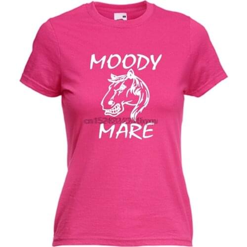 Moody Mare Horse Slogan Equestrian Ladies T Shirts Ideal Gift