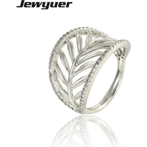 New Spring collection Tropical Palm ring 925 sterling silver jewelry Rings For Women Engagement wedding Ring anillos RIP042