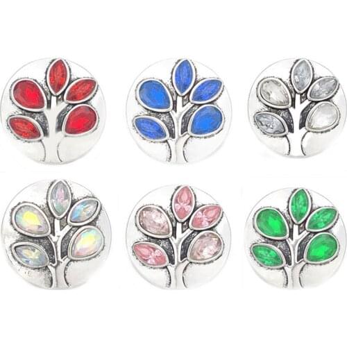 10pcs/lot New Snap Jewelry Mixed Color Flower Snap Button For Women fit 18mm Snap Bracelet DIY Ginger Button Jewelry Gift