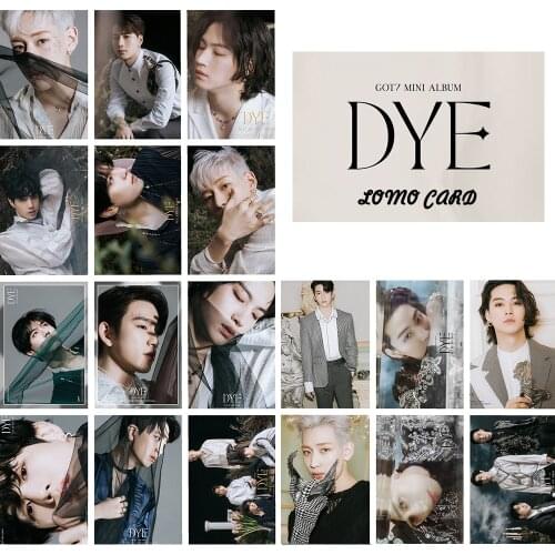 16pcs/set Kpop Got7 New album Dye photo card Lomo Card Postcard for fans Collection Mark JACKSON JB wholesale New arrivals