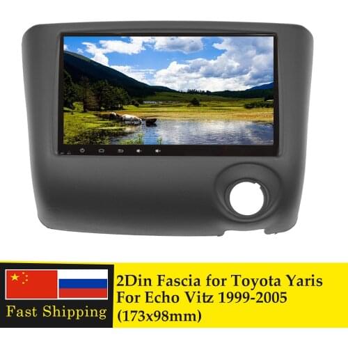 2 DIN Car Radio Facia for Toyota Yaris for Echo Vitz 1999 2000 2005 DVD Stereo CD Panel Dash Kit Trim Fascia Face Plate Console