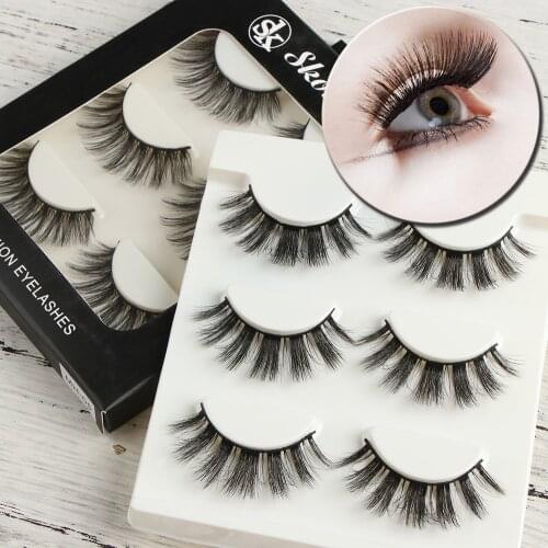 3 Pairs Mink Lashes 3D Soft Wispy False Eyelashes Extension Tools Thick Cross Long Dramatic Volume Beauty Makeup Tools
