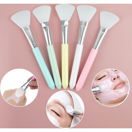 4pcs Professional Silicone Facial Mask Brush Cream Mixing Silicone Brush Makeup Brush Makeup Beauty Face Skin Care Tools