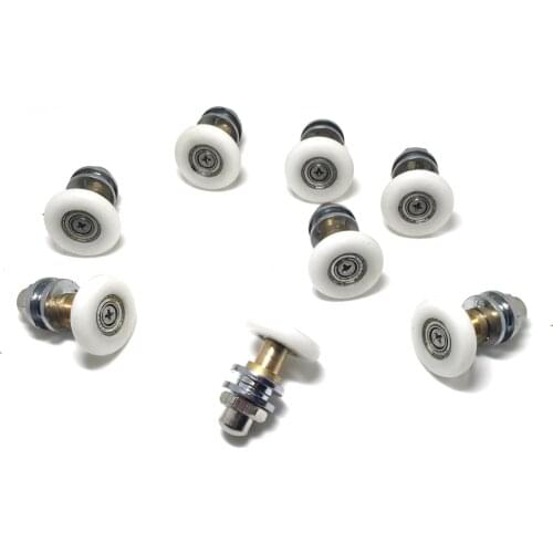 8x Partiality Shower Door ROLLERS /Runners/Wheels/Pulleys diameter 25 mm