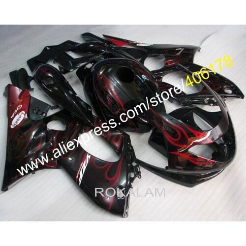 97-07 YZF600R ABS Racing Fairing For Yamaha YZF-600R Thundercat 1997-2007 Dark Red Flame Motorcycle Fairings