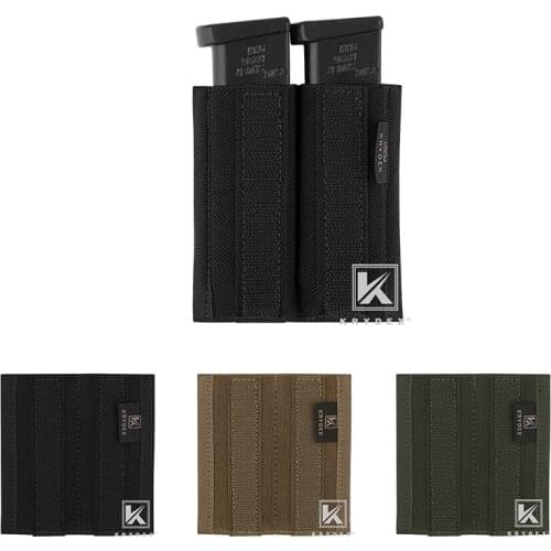 KRYDEX Spiritus Style Pistol Double Magazine Insert Pouch For Micro Fight MK3 MK4 Chest Rig Elastic Built-in Magazine Holder