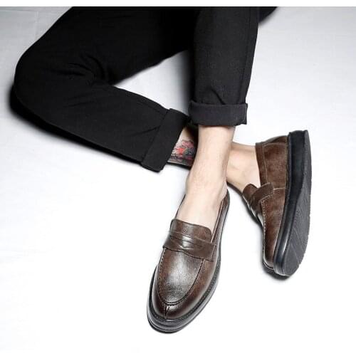 Design Men Classic Business Formal Shoes Round Toe leather shoes Men Oxfords Dress Shoes