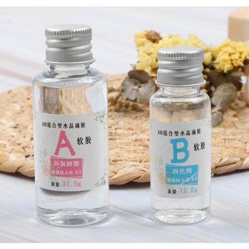 1 Set Clear Resin Epoxy High Adhesive 3:1 AB Crystal Glue Resin Jewelry Making