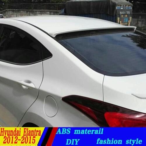 Use for hyundai elantra roof spoilerelantra windon roof spoiler High Quality ABS Material Car Rear Wing Primer Color spoiler