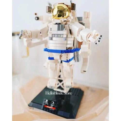 Moc Space Station Astronaut Building Blocks Figure Space Robot Spaceman Bricks Model Toy For Children Birthday Gift Home Decor