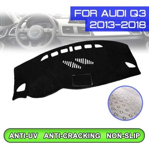 Car Dashboard Mat Anti-dirty Non-slip Dash Cover Mat UV Protection Shade Sticker for Audi Q3 2013 2014 2015 2016 2017 2018