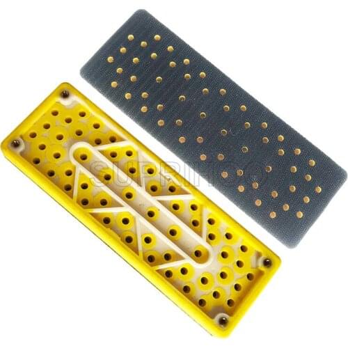 70X198mm Backup Pad Medium Hard Square Air Sander 2.75" X 8" 56-Hole Grip Sanding Pads