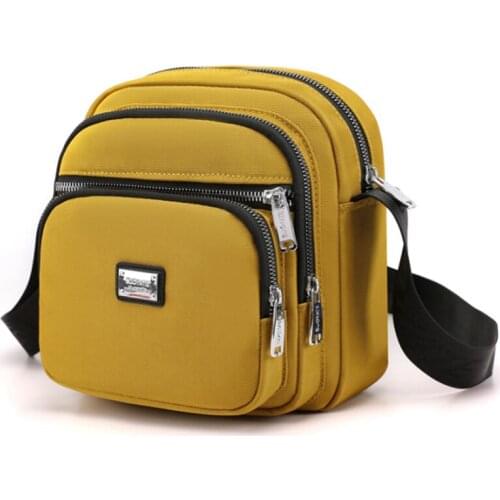 Fashion Small Fabric Cross Body Zipper Shoulder Bag Womens Nylon Mini Crossbody Bags for Women Lady Wild Messenger Bag 8 Colors