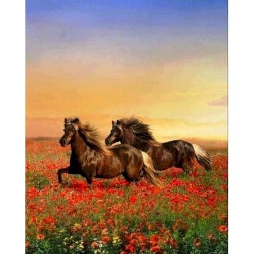 Gatyztory Frame Horse DIY Painting By Numbers Canvas Drawing Animal Handpainted Kits Acrylic Paints Artwork Unique Gift Wall Dec