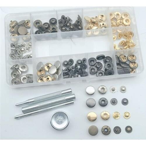 Metal Button Eyelet Set Leather Craft Repair Grommets Scrapbooking DIY Leather Hole Clothes Accessories Hand Knocking Tools