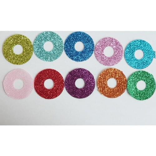 New items 100pcs/lot 24mm round glitter Nonwovens for diy toy clear eyes---color option (without eyes)
