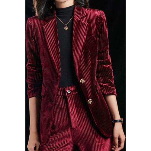 ONTINVA Women's Velvet Trouser Suits China