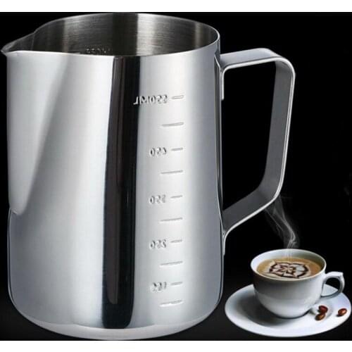 Factory direct sales stainless steel pull cups, pointed mouth pull cylinders, coffee milk tea cups, internal and external scale