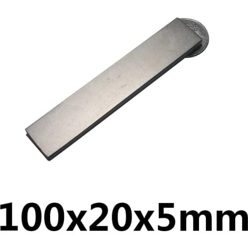 1~20PCS 100x20x5 Rare Earth Magnets 100mmX20mm Strip Block Rectangular Magnets 100x20x5mm Permanent Neodymium Magnet 100*20*5 mm