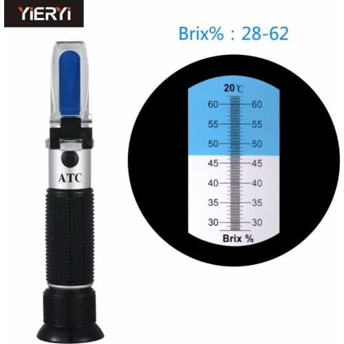 Yieryi Brix Refractometer for Beer Wine Juice Brix Measurement, 28-62% Brix Sugar Meter Refractometer Measuring Sugar Meter