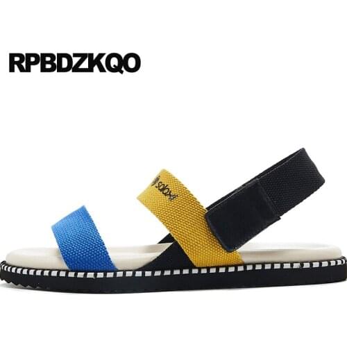 Sandals outdoor fashion breathable designer shoes men high quality open toe casual flat italian 2019 yellow beach runway luxury