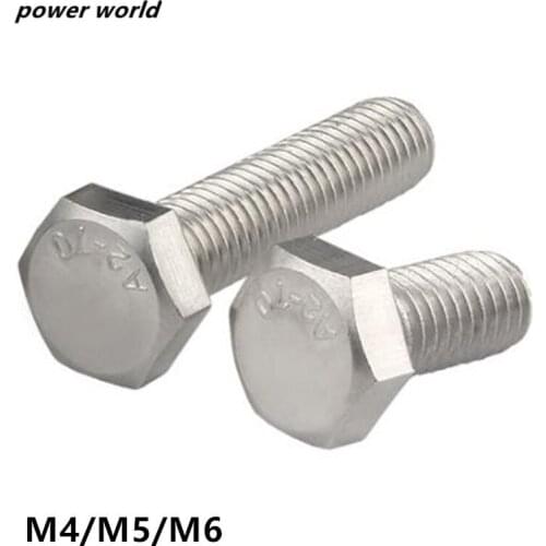 Stainless Steel Hexagonal Screws M14/M16/M18/M20 DIN933 Outer Hex Bolt Metric Thread
