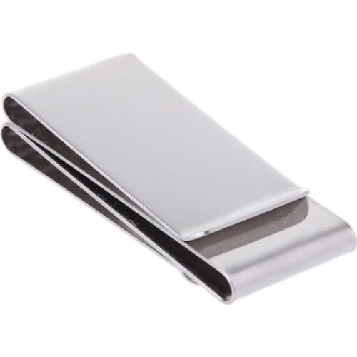 New 2018 Stainless Steel Slim Double-sided Money Clip Purse Wallet Credit Card ID Holder