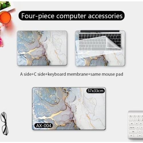 Universal marble computer sticker laptop skin same mouse pad set 12/13/14/15/17 inch for MacBook/HP/Acer/Dell/ASUS/Lenovo/xiaomi