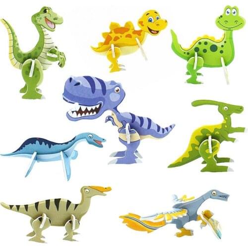 1Pcs 3D Lovely Dinosaur Blocks DIY Building Single Bricks Parts Accessory Construct Magnet Model Educational Toys Mercury
