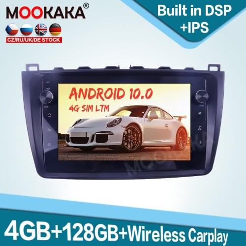 128GB Carplay Android 10 Car Multimedia Player for Mazda 6 2008-2012 Auto Radio GPS Navigation Audio Stereo Head Unit DSP