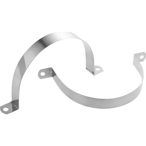 2Pcs Stainless Steel Plumbing Pipe Saddle Clip Brackets U Clamps 100mm