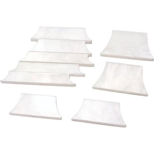 9pcs Fretboard Guitar Neck Inlay White Hardware Set for Diy Luthier