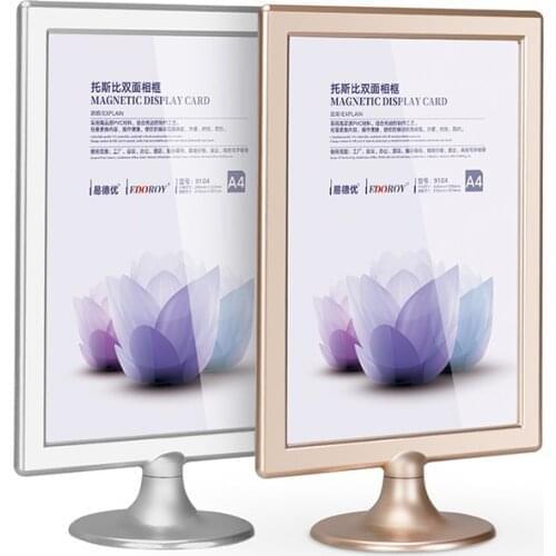 A4 Double Sided Picture Photo Holder Frames Menu Holder Stand Portrait Style Ad Frames Plastic Table Numbers