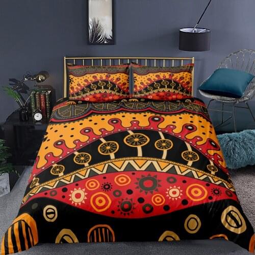 African Fashion Bedding Set Fantasy Cool 3d Duvet Cover Sets Comforter Bed Linen Twin Queen King Single Size Gift Flower Modern