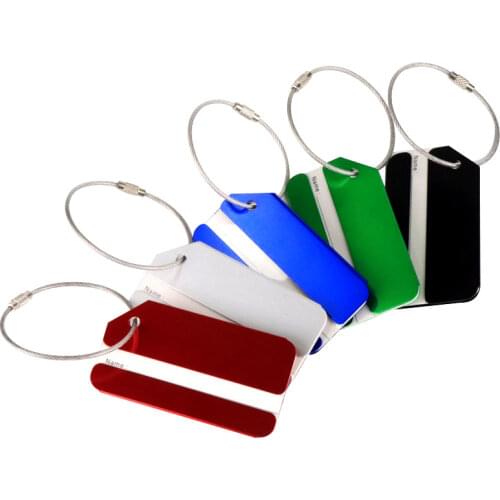Aluminum Alloy Travel Luggage Tags Suitcase Bag Labels Travel ID Bag Tag Airlines Baggage Labels Card Unisex Travel Accessories