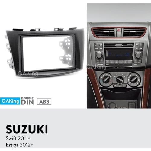 Car Fascia Radio Panel for SUZUKI Swift 2011-2017; Ertiga 2012+ Dash Fitting Kit Install Facia Adapter Plate Bezel Console Cover