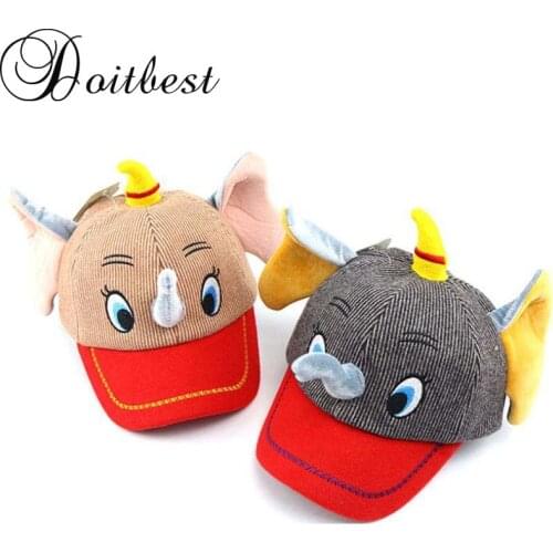 Doitbest 2 to 8 Years old Child Baseball Cap Hip Hop 2019 cartoon elephant winter kids Hat Boys Girls Caps snapback hats