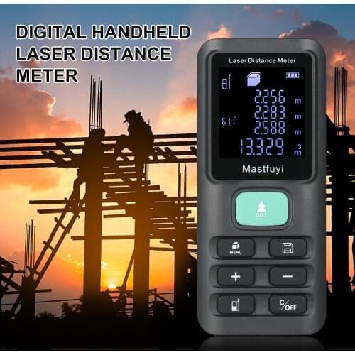 Digital Laser Distance Meter Handheld Rangefinder Distance Measuring Meter Electronic Area/Volume/Pythagorean Measurement Device