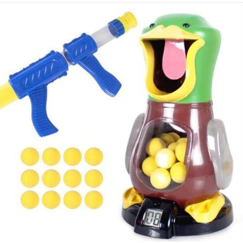 Duck Children Shooting Toys Shooter Foam Ball Battle Toy Air Power Air Power Popper Gun Parent-Child Interactive Shooting Toy
