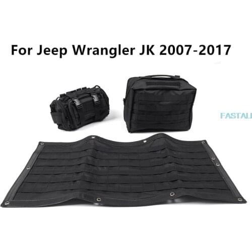 For Jeep Wrangler JK 2007-2017 Tailgate rear door tool kit trunk storage bag Toolkit high quality durable Free shipping