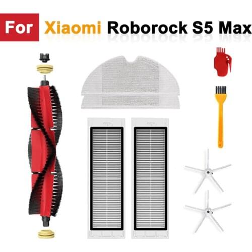 For XiaoMi Roborock S50 S51 S55 S60 S6 Pure S5 Max Hepa Filter Side Main Brush Mop Cloth Vacuum Cleaners Parts Accessories