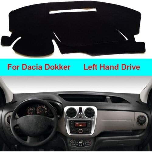 2 Layers Car Dashboard Cover Cape For Dacia Dokker Dashmat Pad Carpet Dash Board Cover Dash Mat Sun Shade Auto Car Protector