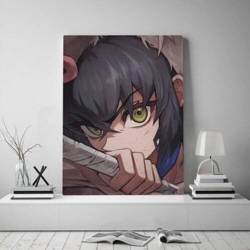 Inosuke Hashibira Kimetsu no Yaiba anime Canvas poster Painting wall Art decor Living room Bedroom Study Home Decoration Prints
