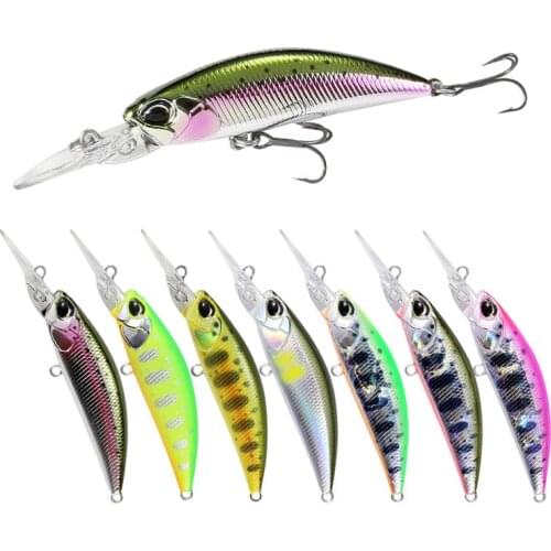 1Pcs Minnow Fishing Lures Sinking Wobbler 6.5cm 5g Iscas Artificial Plastic Hard Bait 3D Eyes Crankbait Bass Pesca Tackle