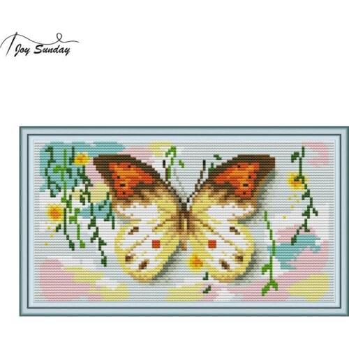 Joy Sunday Stamped Cross Stitch Fabric Aida Printed Canvas for Embroidery Kit DMC Cross Stitch Kit DIY Handmade Needlework Cross