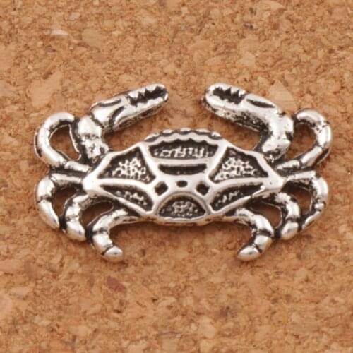 Crab Claws Charm Beads Pendants 19.5x12.6mm 80pcs Zinc Alloy Jewelry DIY L180