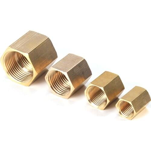 Brass Copper Hose Pipe Fitting Hex Coupling Coupler Fast Connetor Female Thread 1/8" 1/4" 3/8" 1/2" 3/4" BSP