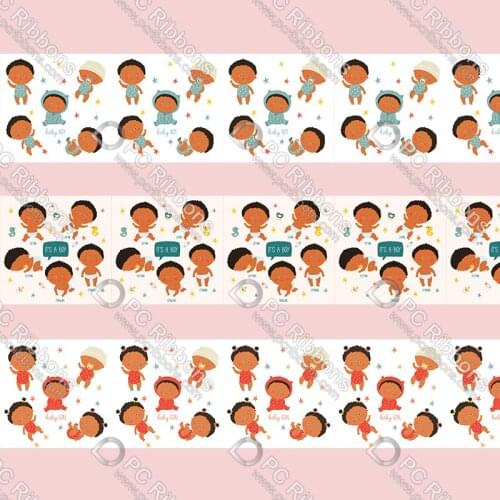 Custom 3/8"-3" LOVELY BABY printed grosgrain ribbon 9-75mm 50 yards decorations gift wrapping diy bows