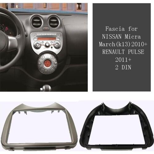 2Din Facia for NISSAN Micra March RENAULT Pulse Radio CD DVD Stereo Panel Dash Install Trim Fascia Kit Face Surround Frame